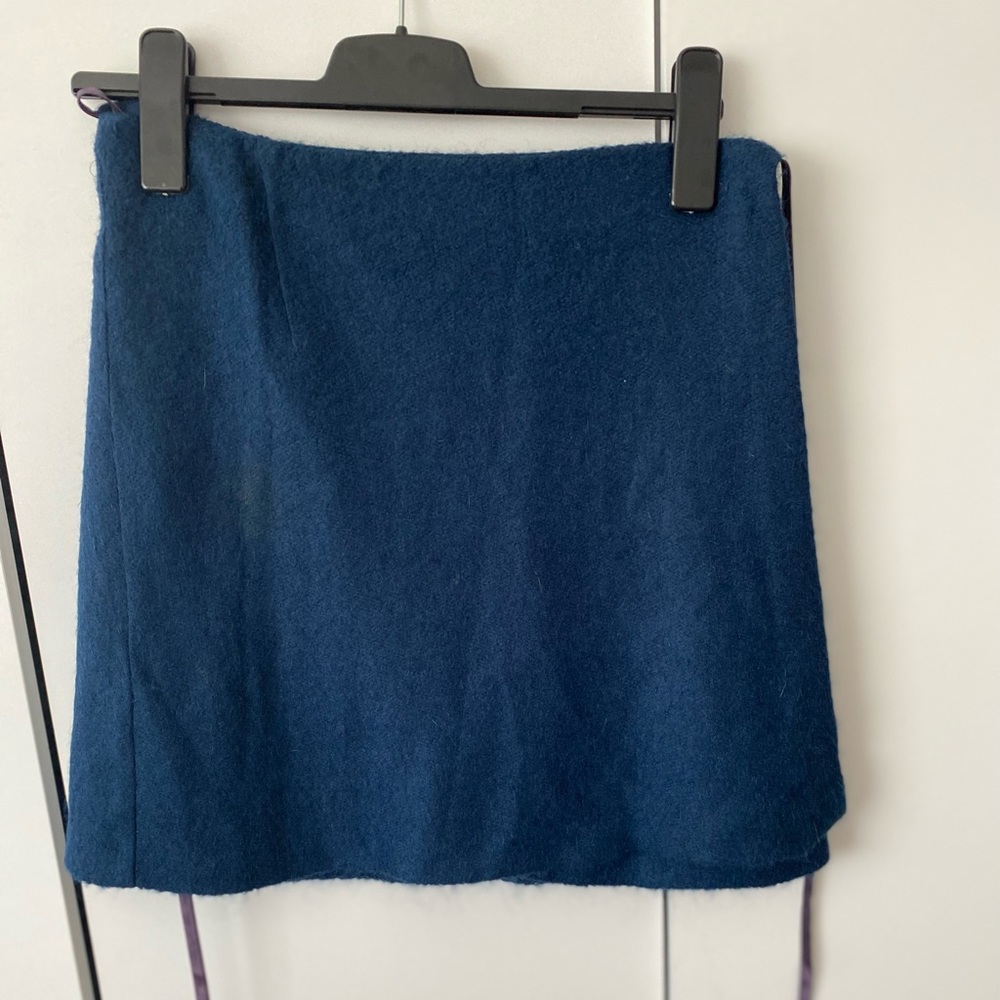 Kenzo wool mix wrap skirt.